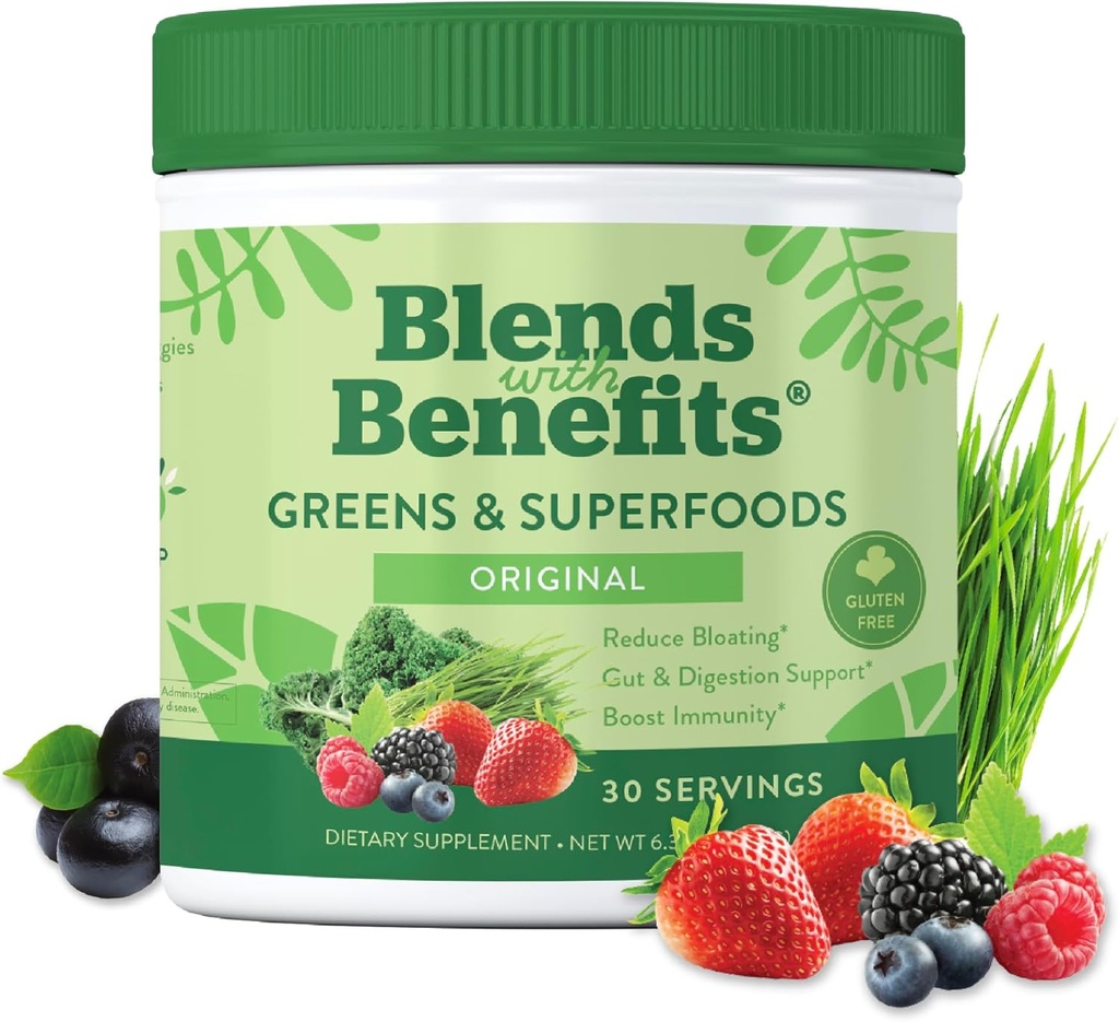 360 Beslenme Super Greens Toz Probiyotiks & Digestive Enzymes, Sugar & Gluten Free, Plant-Based Superfood for Gut Health, Immunity - 6.35 oz