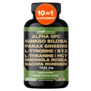 Gade Beslenme Alpha GPC + Ginkgo Biloba + Panax Ginseng + L- Tyrosine, L-Theanine, Bocopa Monnieri, Rhodiola Rosea, B12, MCT