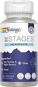 SOLARAY Menopause her Life Stages - Menopause Supplements for Women - Supports Mood, Sleep, Hot Flashes, Night Sweats - Vegan, Gluten Free - 60-Day Guarantee - 30 Servings, 60 VegCaps