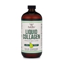 Çift Wood Supplements Liquid Collagen - Hydrolyzed Bovine Collagen (Type 1, 3 ve Grassfed) - 32 Hizmet - Kadınlar ve Erkekler için - 30 mcg of Biotin - Sugar Free Pear Flavor