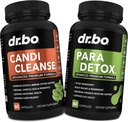 Χάπια υποστήριξης Candi Cleanse & Intestine Detox - Επιπλέον δύναμη Probiotic Cleanser με ενδοεντερική Flora Gut Υποστήριξη - Φυσικό στοματικό Herbγανο, καπρυλικό οξύ, Wormwood & Μαύρο Καρύδι