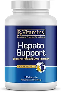 Rx Vitaminleri Köpekler ve Kediler için Hepato Desteği - Köpekler ve Kediler için Butle ile Canlı Destek Supplement - Hepatik Köpek Tamamı Vitamin B Kompleksi ile Zenginleştirilmiş - 180 Capsules