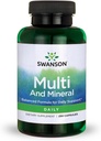 Swanson Multi ve Mineral Daily Men's Women's Multivitamin Multimineral Health Supplement 250 Capsules (Caps)