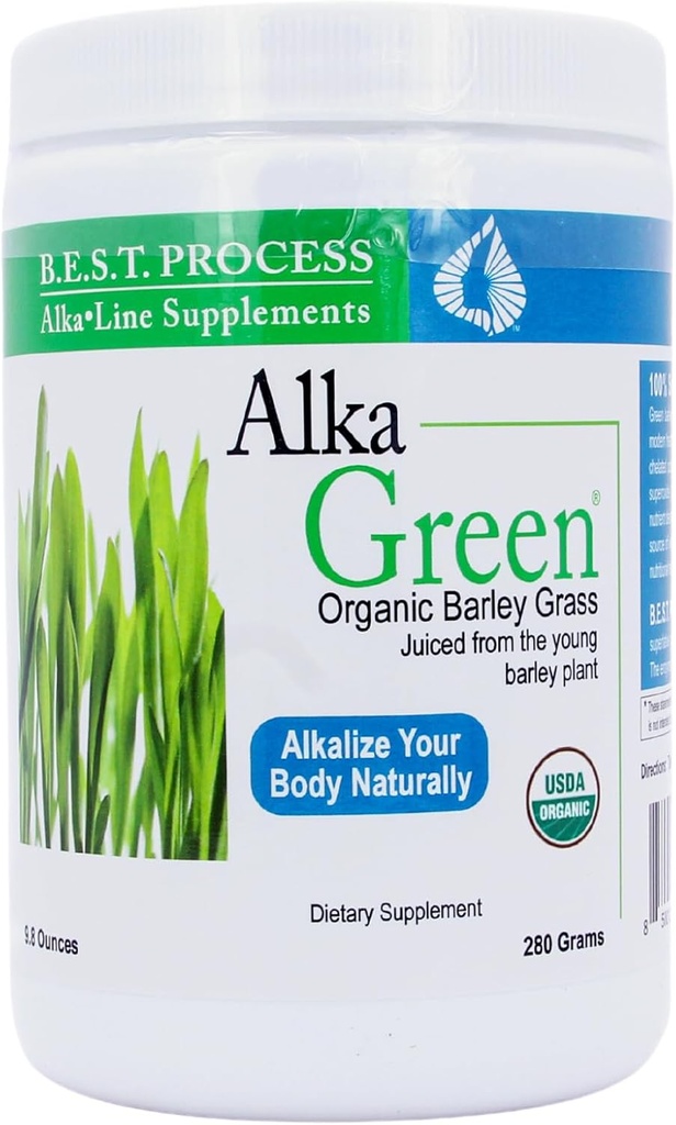 Alka•Green Toz En İyi Süreç Yağı – Nutrient Dense Organik Barley Grass Supplement – Enzymes & Amino Asits Doğal Kaynağı