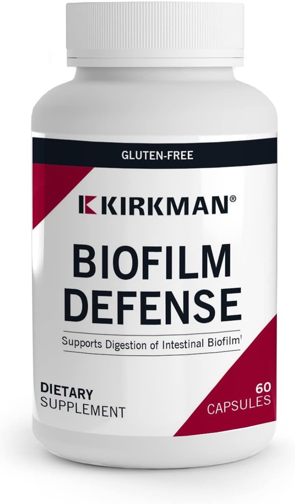 Kirkman - Biofilm Defense Disruptor and Buster - W/Lipase and Glucoamylase - Ένζυμα για την πέψη για άνδρες και γυναίκες - Προστατεύει το ανοσοποιητικό σύστημα - 60 Συμπληρωματικές κάψουλες