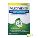 Mucinex DM 12Hr Chest Congestion & Cough Medicine For Yetişkinler, Cold And Cough Medicine For Excess Mucus Relief, 600 mg Guaifenesin & 30 mg Dextromethorphan HBr, 68 Bi-Layer Tabletleri