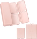 FYY 2 Pcs Daily Pill Organizer, 7 διαμερίσματα Φορητή θήκη χάπια Travel Pill Organizer, [Folding Design] Χάπια κουτί για Purse Pocket να κρατήσει βιταμίνες, Cod λάδι ήπατος, συμπληρώματα και φαρμακευτική αγωγή-Pink