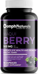 Maqui Berry, 900mg Aristotelia Chilensis Extract, 90 κάψουλες 45 ημέρες προσφοράς, μη ΓΤΟ, χωρίς γλουτένη, συμπλήρωμα για τα ξηρά μάτια