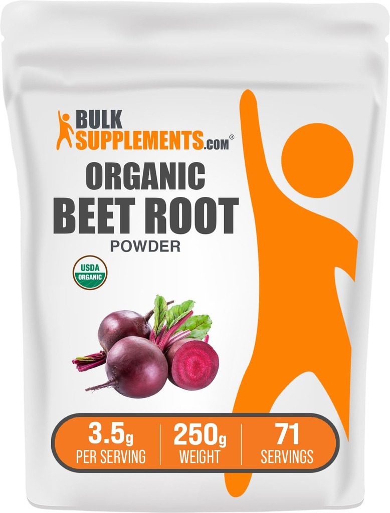 BulkSupplements.com Organik Arıt Kök Toz - Superfood Supplement, Beet Root Supplements - Vegan & Gluten Free, 3.5g per Service, 250g (8.8 oz) (Pazar 1)