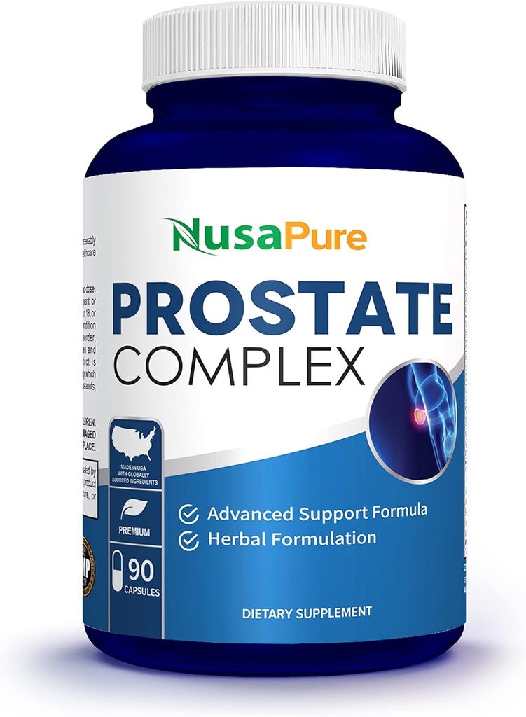 NusaPure Saw Prostate Palmetto Kompleksi (Plant Sterol Kompleksi, Nettle Root, Pygeum Bark, Graviola) - 90 Capsules