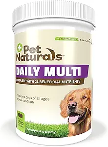 Pet Naturals Daily Multivitamin for Dogs, Veggie Flavor, 150 Chews - Yummy Chews with replica Acids, and Antioksis - Supports Energy, Metabolic Function and Pet Wellness