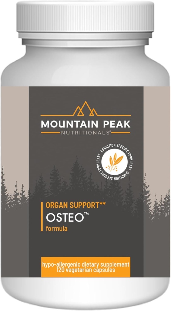 Dağ Peak Beslenmesi Osteo Supplement - Organ ve Güçlü Bone Support, Bone Health - Vitaminler D3, K2, Kalsiyum ve Magnezyum - Bone Building & Supporting (120 Vegetarian Capsules)