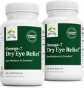 Terry Φυσικά Omega-7 Dry Eye Relief - Συμπλήρωμα για την υγεία των ματιών με Buckthorn Speed Oil - Συμπλήρωμα διατροφής για να βοηθήσει Dry Eye Relief - 60 Softgels, 2 Pack