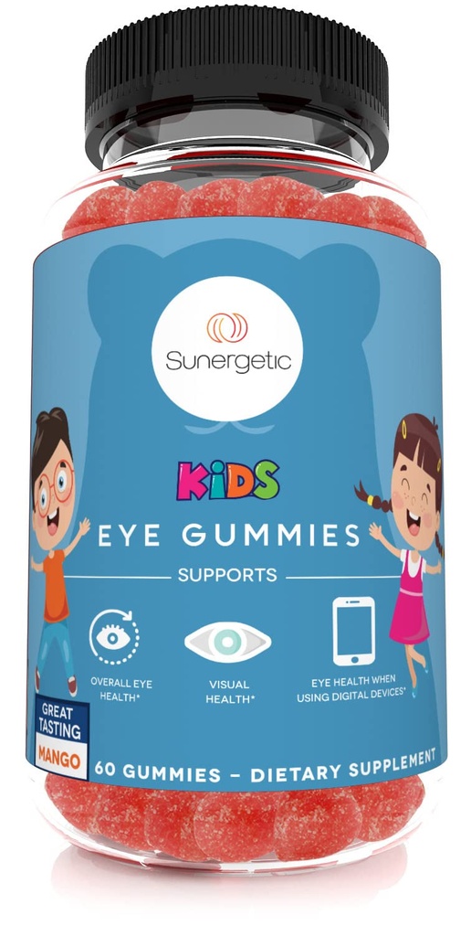 Premium Eye Çocuklar için Gummies - Zeaxanthin Destekleri Genel Göz Sağlığı, Vizyon & Macular Sağlık-Clinically Studied Lutein & Zeaxanthin ile Lutemax 2020-60 Gummies