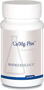 Βιοτική έρευνα CaMg- Plus συμπλήρωμα μαγνησίου ασβεστίου με Parathyroid, Βοηθήματα στην υγεία των οστών και των δοντιών, χαλάρωση μυών, υποστηρίζει καρδιοαγγειακή υγεία, Θυρεοειδή υποστήριξη 60 δισκία