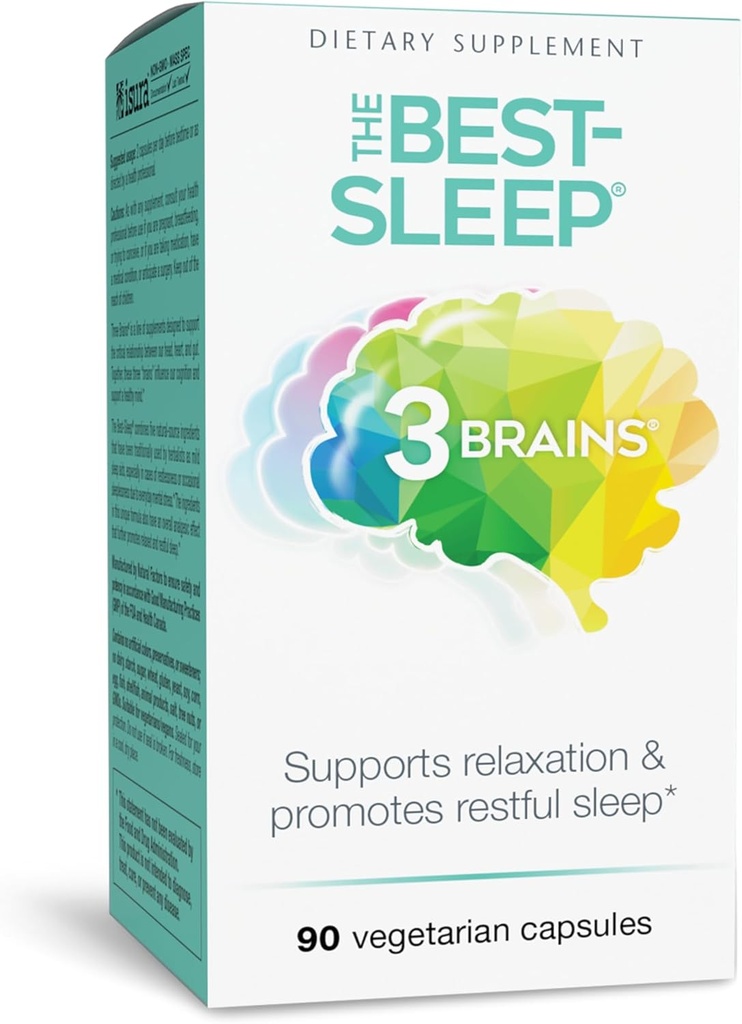 Doğal Faktörler 3 Beyin, En İyi-Sleep, Supports Relaxation & Restful Sleep, Vegan, 90 Capsules
