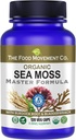 Sea Moss Master Formula Burdock Root & Bladderwrack ile Gut Health | Kadınlar ve Erkekler için Organik Vegan Tamam | İrlandalı Deniz Moss Iyi Şey Yapması İçin Anladı (120)