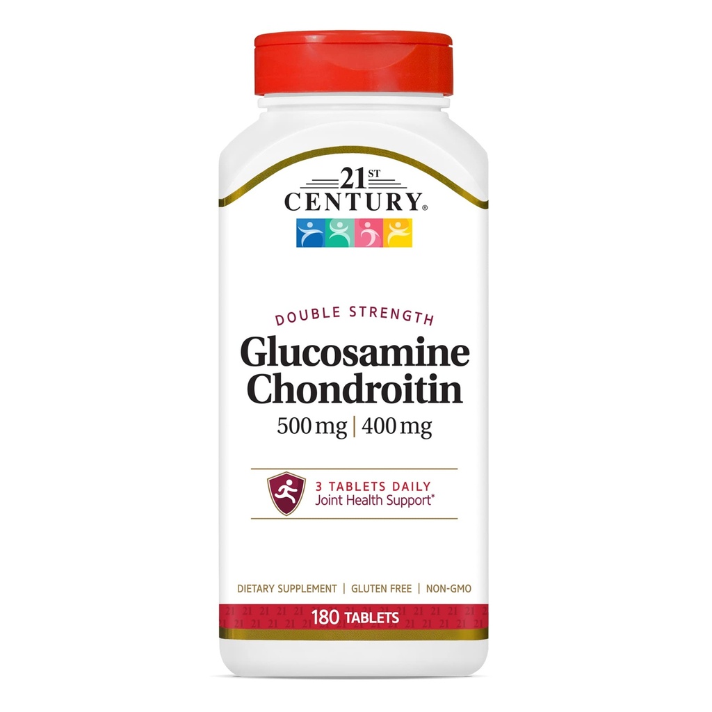 21ος αιώνας Glucosamine Chondroitin 500/ 400mg - Δισκία διπλής αντοχής, 180 μέτρα