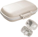 1Pack Travel Pill Organizer, 8 διαμερίσματα Φορητή θήκη χαπιών, μικρό κουτί χαπιών για Pocket Purse Φορητή ιατρική Vitamin Container Beige