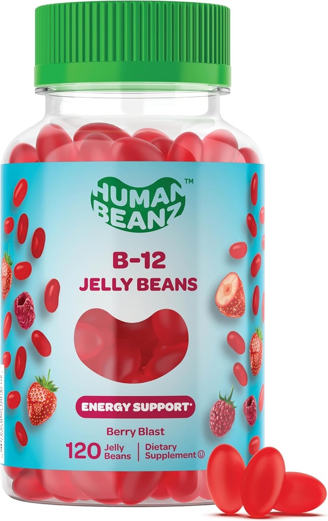 Yetişkinler için Jelly Bean Gummies, Beyin Sağlığı ve Enerji Bankası, Sağlıklı Saç, Cilt ve Nails, Beslenme Vejetaryen Supplements, 120 Jelly Beans