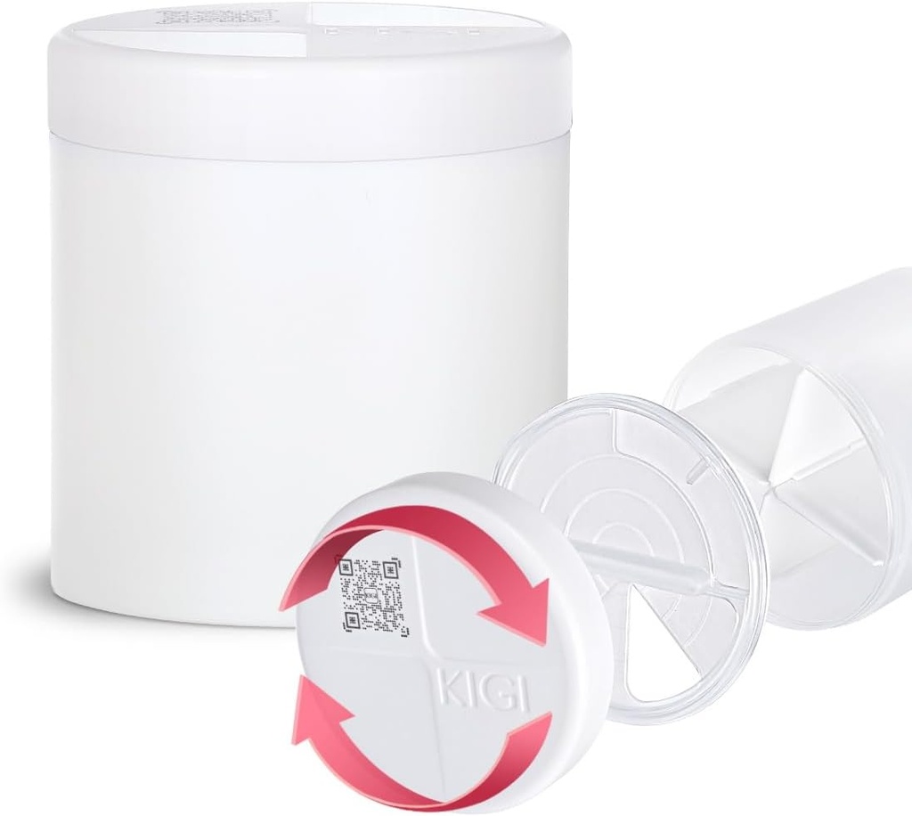 Ekstra Büyük Supplement Organizer 4 Karşılaştırma Kolay Açık Pill Kaynağı Aylık Tıp Vitaminleri Organize Depolama Pill Şişeleri,Beyaz