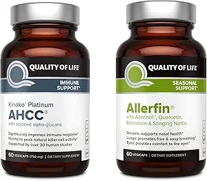 Life Immune Health Sche - Kinoko Platinum AHCC 750 mg ve Allerfin