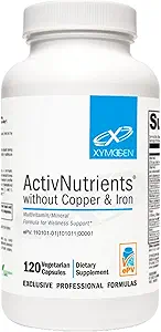 XYMOGEN ActivNutrients Without Copper & Iron - Multimineral Multivitamin for Men + Women with Folate, B12, çinko ve C, Beta Carotene, Selenium Supplement - Daily Multivitamin (120 Capsules)