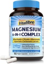 Magnezyum Kompleksi 1'de 1160 mg Max Abhidrasyon için Magnezyum'u yedi, Daha İyi Uyku, Rahatlama ve Nerve Calm, 90 Vegan Capsules, GMO & Gluten Free