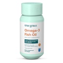 True Grace Omega-3 Fish Oil - 180 Softgels - 1400 mg EPA + DHA - Beyin, Kalp, Ortak & Immune Health - Organik, Gluten Free, Soy Free, Soy Free, Soy Free