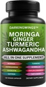 Turmeric Curcumin Moringa Supplement Ginger Boswellia Saffron - Ceylon Cinnamon, Tart Cherry, Quercetin Tar Nettle Holy Basil - 120 Kont