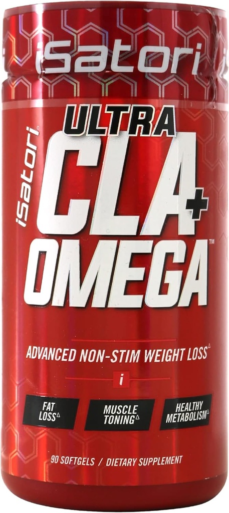 iSatori Ultra CLA Omega 3 6 9, Doğal Kilo kaybı Fat Burner, Conjugated Linoleic Acid, Omega 3 Fish Oil & Safflower, Stimulant-Free, 90 Softgels