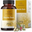 HERBAMAMA Mastic Gum Κάψουλες 1400mg - Gut & Digestive Υποστήριξη με συμπλήρωμα μαστίχας τσίχλας - Vegan, μη GMO κάψουλες ρητίνης