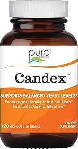 Pure Essence Candex Supplement - Yeast Overgrowth Supplement with Digestive Enzymes, Yeast Enfeksiyon Probiyotik Tedavisi for Men and Women - 120 Capsules