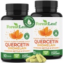 ForestLeaf Quercetin με Bromelain - 1350mg ανάμειξη με βιταμίνη C & Stinging Nattle, Advanced Quercetin 500mg συμπλήρωμα, μη Γλουτένη Γλουτένη Γλουτένη, Φυσικό ανοσοποιητικό & αναπνευστική λειτουργία 180 κάψουλες Veggie
