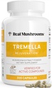 Gerçek Mushrooms Tremella Mushroom Capsules – Organik Tremella Meyveli Vücuttan Çeviri – Vegan, Non-GMO, No Fillers – Daily Wellness Routine – 300 Kont Mushroom Mixs