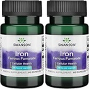 Swanson Iron (Ferrous Fumarate) - Mineral Supplement Promoting Energy Support - High-Concentration Formula Assists in Oxygen Delivery & Fatty Acid Metabolism 60 Sgels (2 Pack)