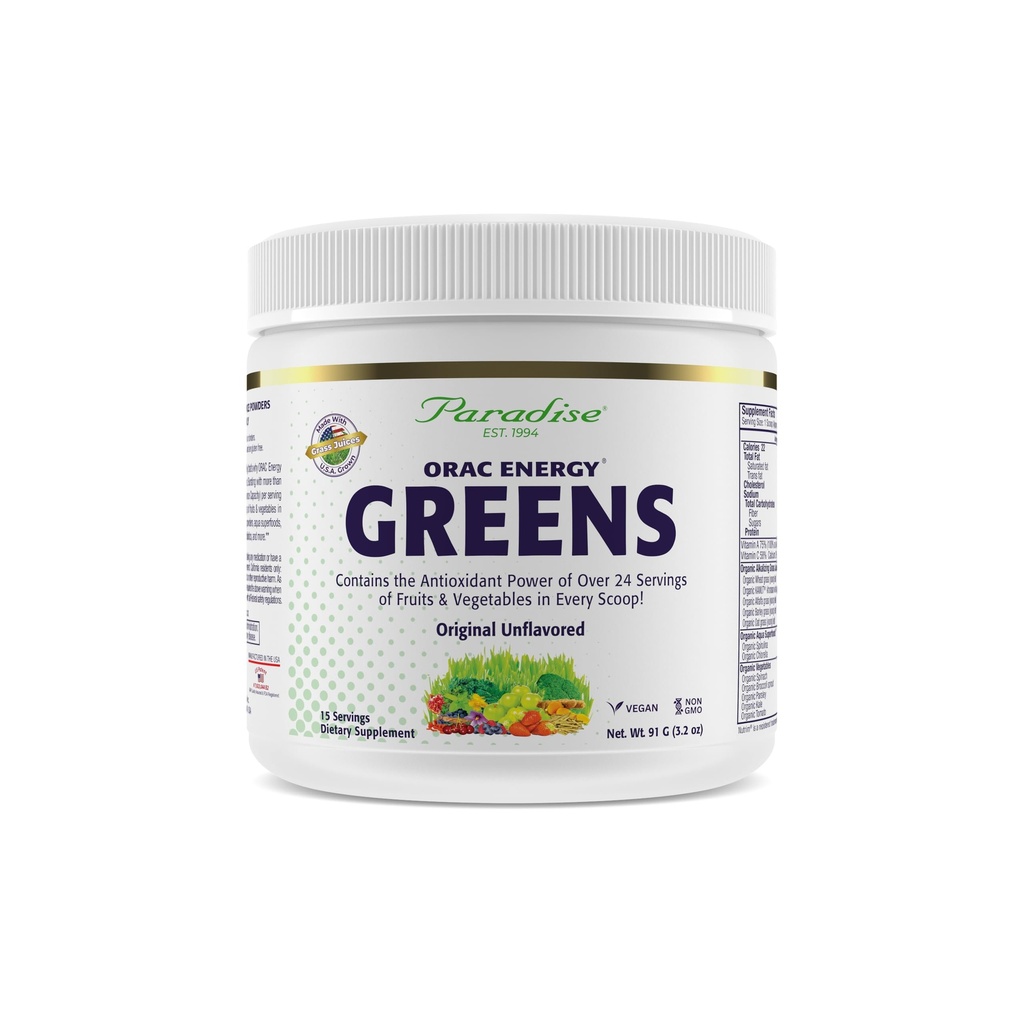 Cennet Herbs, ORAC Enerji Yeşilleri Toz, 24 Meyve ve Sebzelerin 1 Scoop'ta Antioksi Gücü, 15 Hizmet