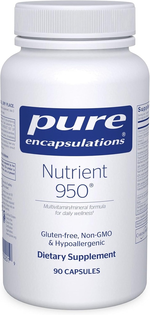 Pure Encapsulations Nutrient 950 | Multivitamin Mineral Supplement to Support Physiological Functions and a natural Lifestyle* | 90 Capsules