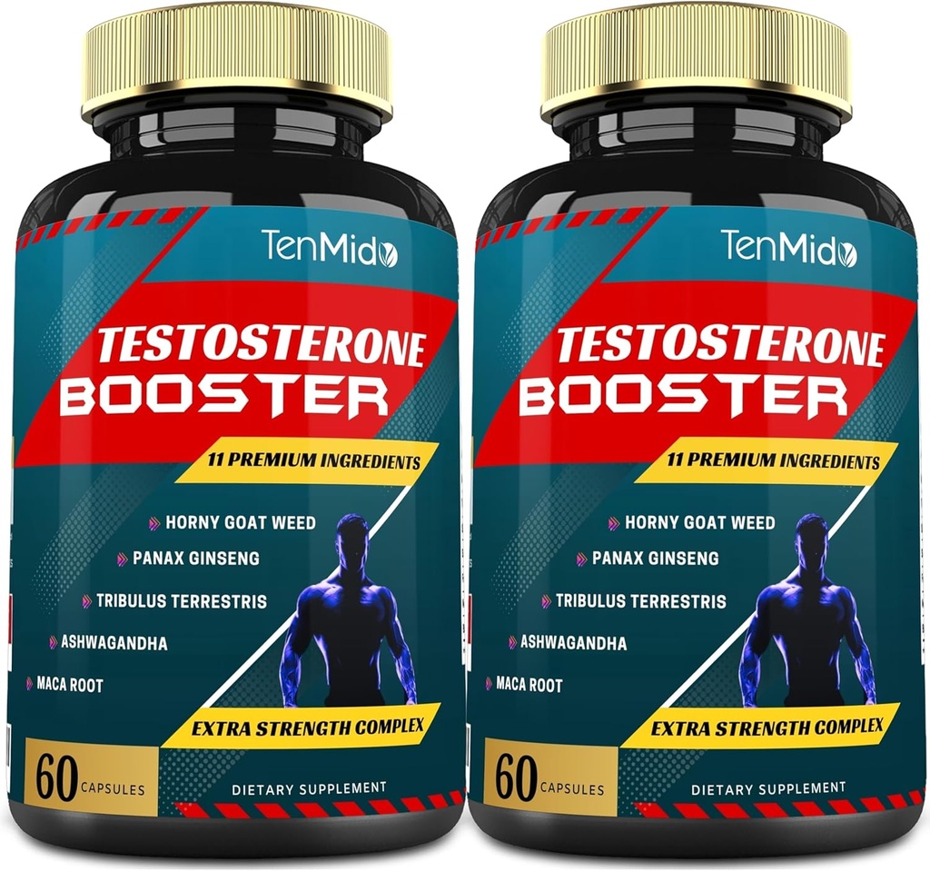 Erkekler için 60caps testosteron Supplements ATM, 10000 mg için Eşdeğer - Doğal Stamina, Endurance & Strength Supplement - Kas Building growth, improve Performance, Energy