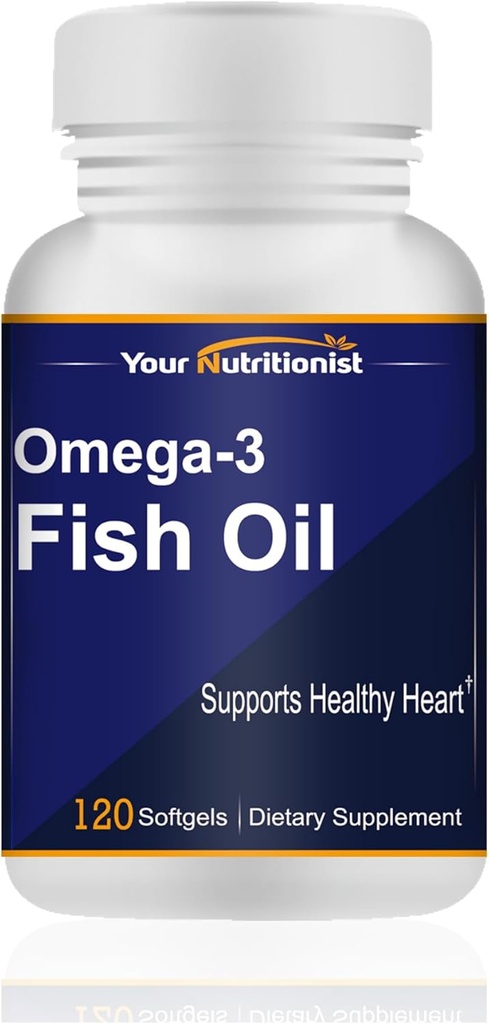 Omega-3 Fish Oil 1000mg, Heart Health, 120 softgels