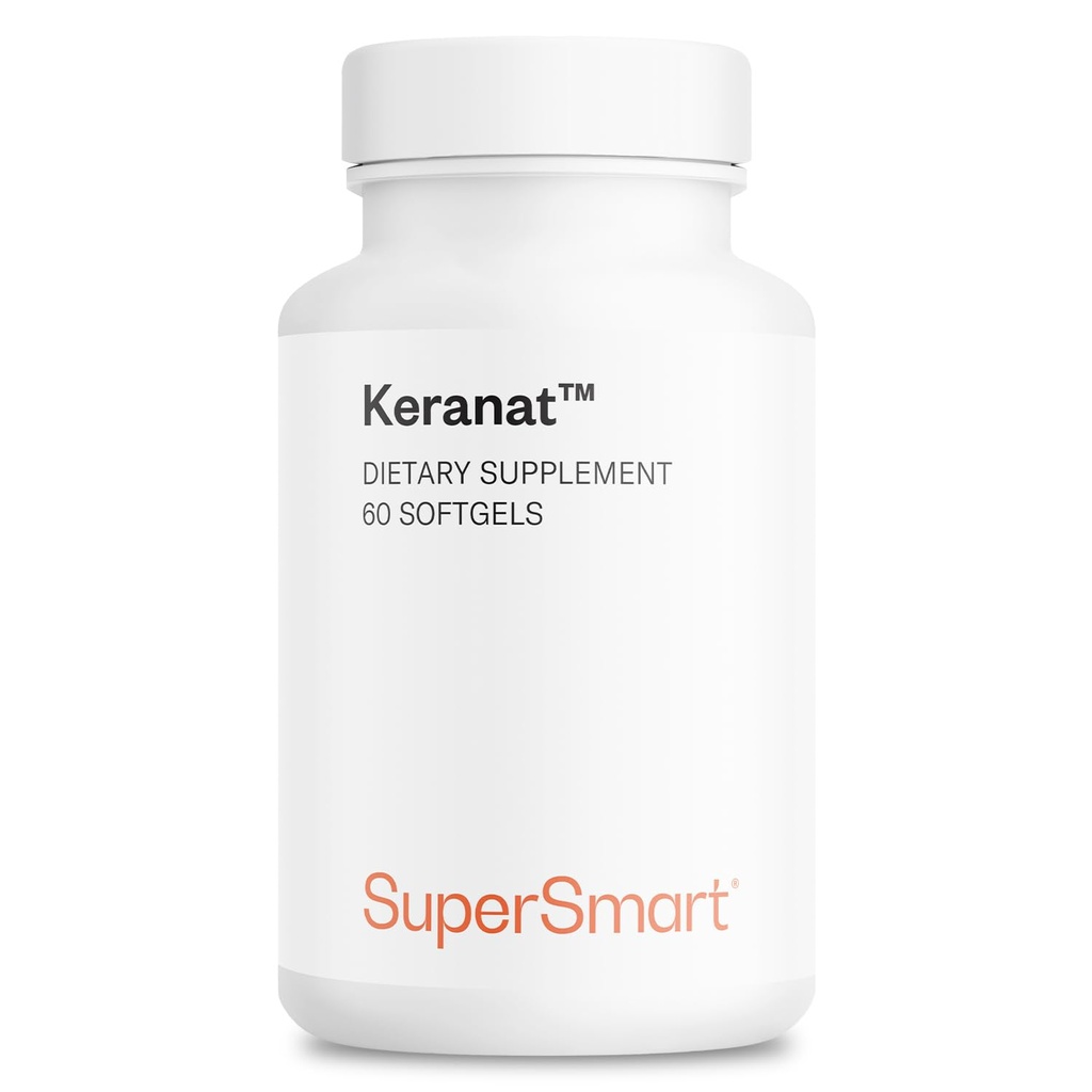 Supersmart - Keranat ( Biotin ile İleri Formula) - Cilt ve Büyüme için Saç Eksi - Saç Kayıp Vitaminleri | Non-GMO & Gluten Free - 60 Softgels