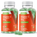 Viteey Chewable Vitamin C Gummies για ενήλικες - 700mg επιπλέον δύναμη συμπλήρωμα υποστήριξης του ανοσοποιητικού - Vegan, χωρίς γλουτένη - 120 Count