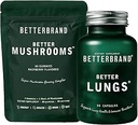 Betterbrand Better Lungs & Mushrooms Sche - Daily Respiratory Health Supplement & Mushroom Gummies to Support Gut Health Sche
