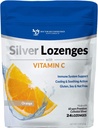 C vitamini ile Gümüş Lozenges - Premium Nano Silver 60 PPM Colloidal Silver, Organik Honey ve C Mineral Tamam Immune System, Soothe Cough & Throat - 24 Orange Lozenges