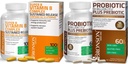 Bronson Probiyotik 50 Milyar CFU + Prebiyotik ile Apple Polyols & Pineapple Meyve Ekstraksiyonu + Vitamin B Kompleksi Sustained