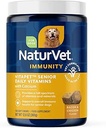 NaturVet VitaPet Senior Daily Vitamin Dog Supplements Plus Glucosamine - Full-Spectrum Vitaminleri, Mineraller - Yaşlı, Aktif Köpekler için Ortak Destek - 120 Ct. Soft Chews