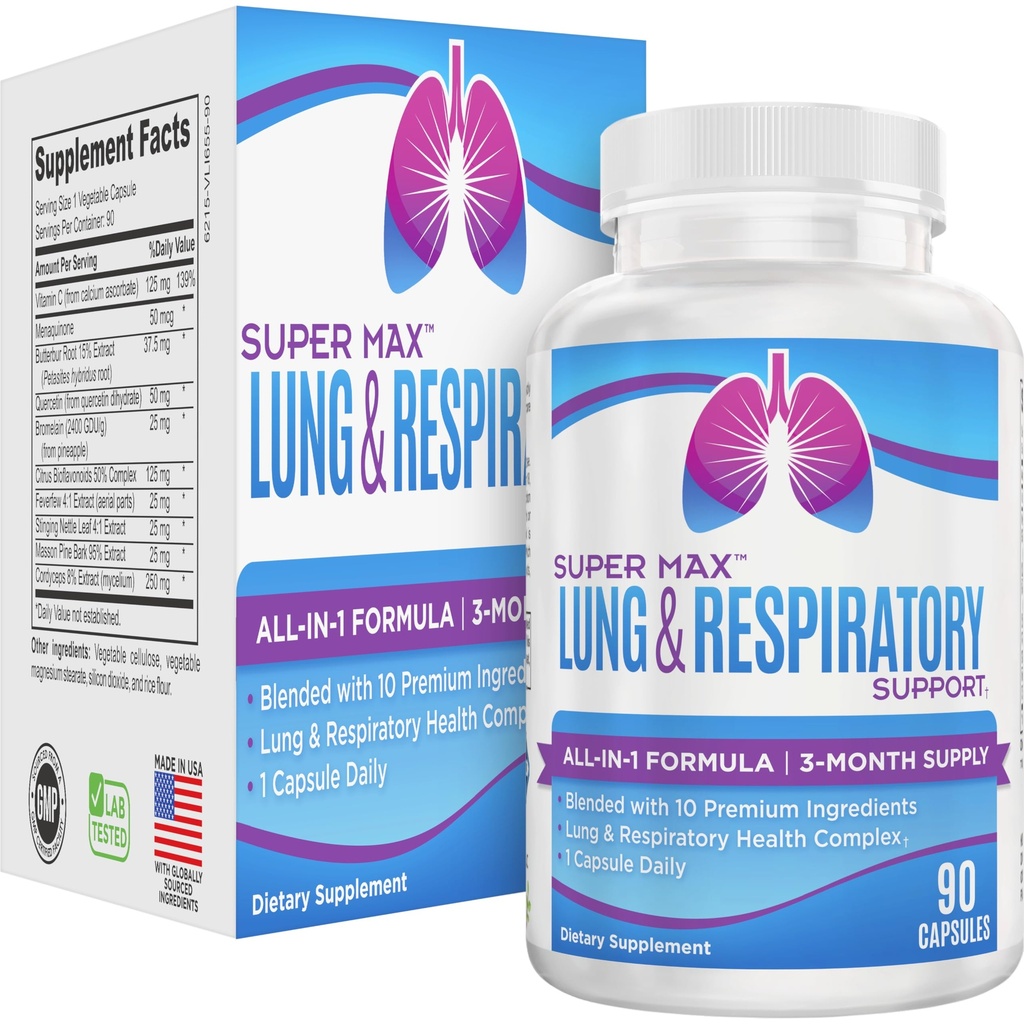 3-Month Lung & αναπνευστική υποστήριξη (All-in-1) συμπλήρωμα σύνθετη εποχιακή φόρμουλα 