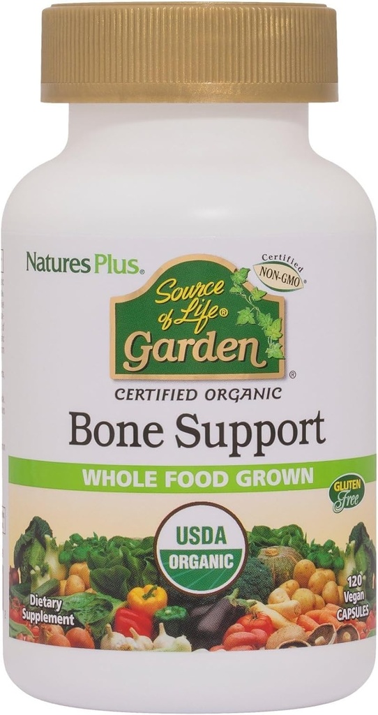 NaturesPlus Life Garden Organik Bone Supplement'in AlgaeCal ile Kaynağı - 1000 mg - Kalsiyum, Magnezyum - 120 Vegan Capsules (30 hizmet)