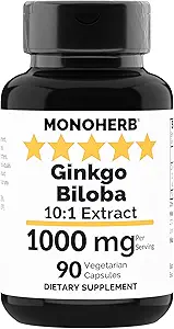 MONOHERB GU Biloba Extract 1000 mg - 90 Vegetarian Capsules