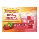 Emergen-C 1000 Vitamin mg C Immune Support Toz Strawberry Kiwi 30CT, çinko, Manganese, 7 B Vitaminleri ve Electrolytes for Back to School Essentials